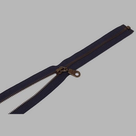 fermeture à glissière bleu foncé longueur 40 cm métal