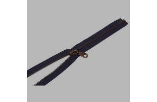 fermeture à glissière bleu foncé longueur 40 cm métal