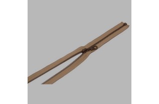 zipper color ecru length 45 cm metal