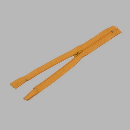 zipper color yellow length 20 cm nylon