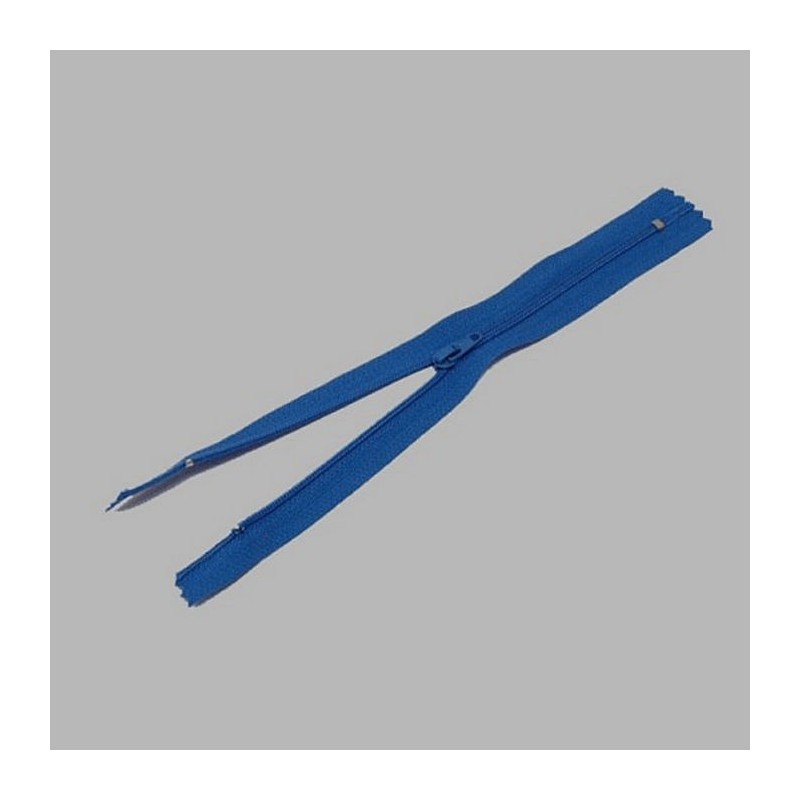 fermeture à glissière couleur bleue longueur 20 cm en nylon