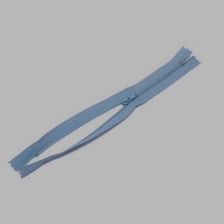 zipper color light blue length 20 cm nylon