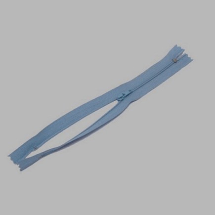 zipper color light blue length 20 cm nylon