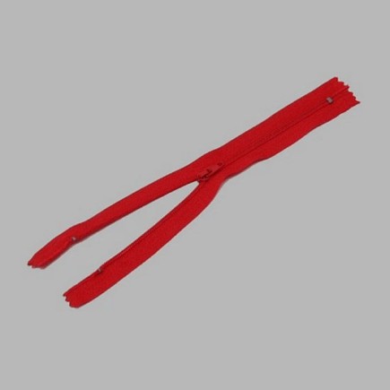 zipper color red length 20 cm nylon
