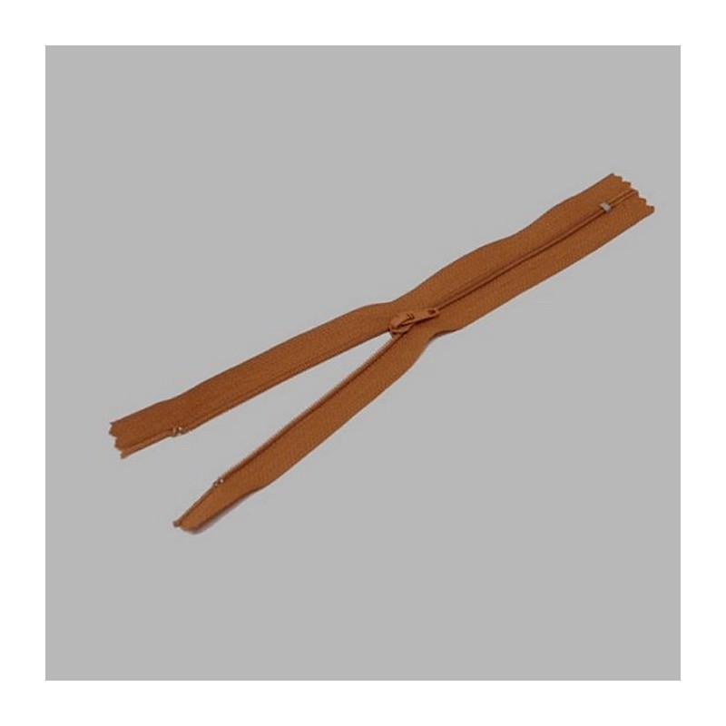 zipper color brown length 20 cm nylon