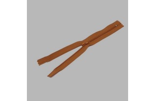 fermeture à glissière couleur brune longueur 20 cm en nylon