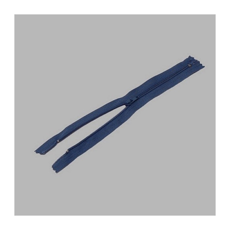 fermeture à glissière bleu foncé longueur 20 cm en nylon