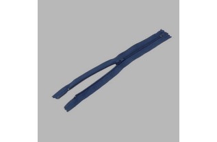zipper color dark blue length 20 cm nylon