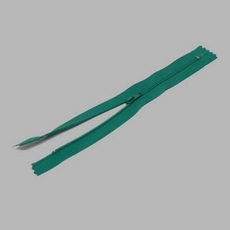 fermeture à glissière couleur verte longueur 20 cm en nylon