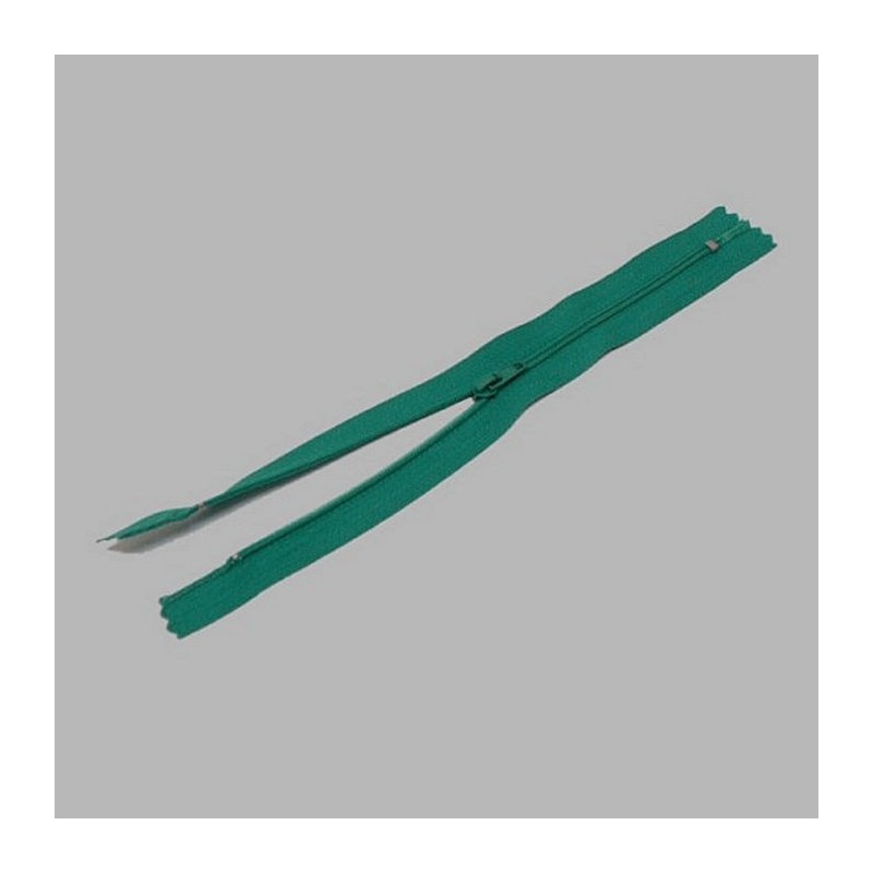fermeture à glissière couleur verte longueur 20 cm en nylon