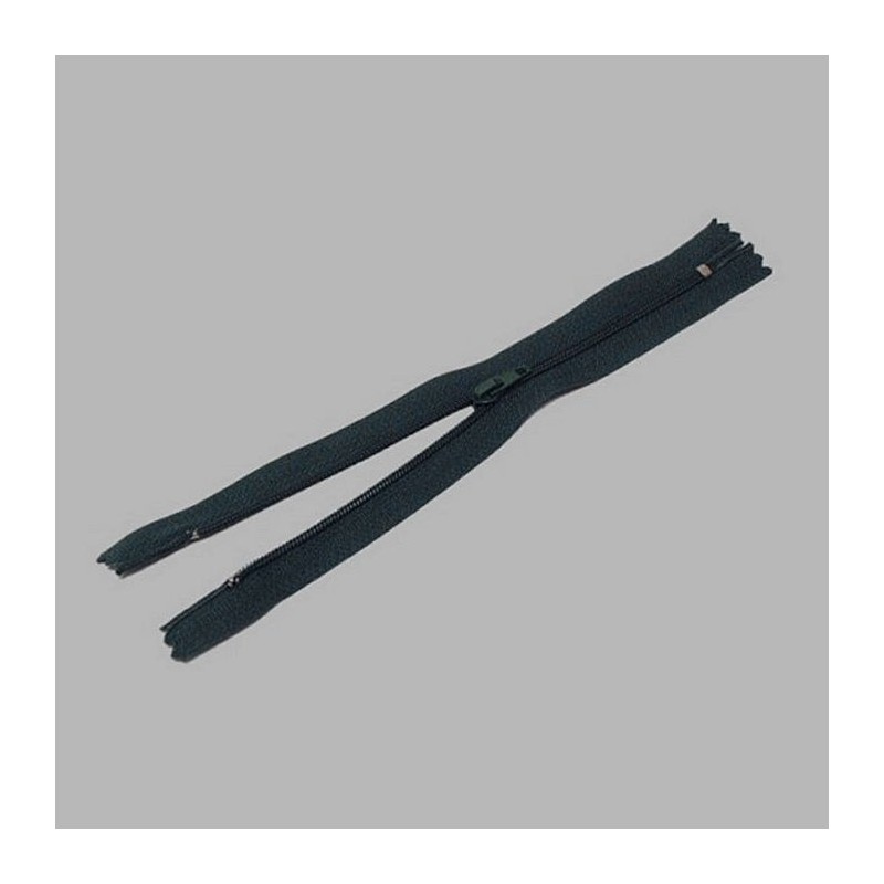 fermeture à glissière vert foncé longueur 20 cm en nylon