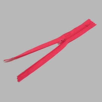 fermeture à glissière rose brillant longueur 20 cm en nylon