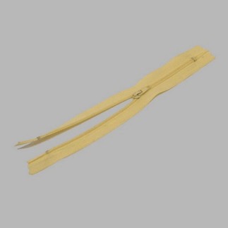 zipper color light yellow length 20 cm nylon