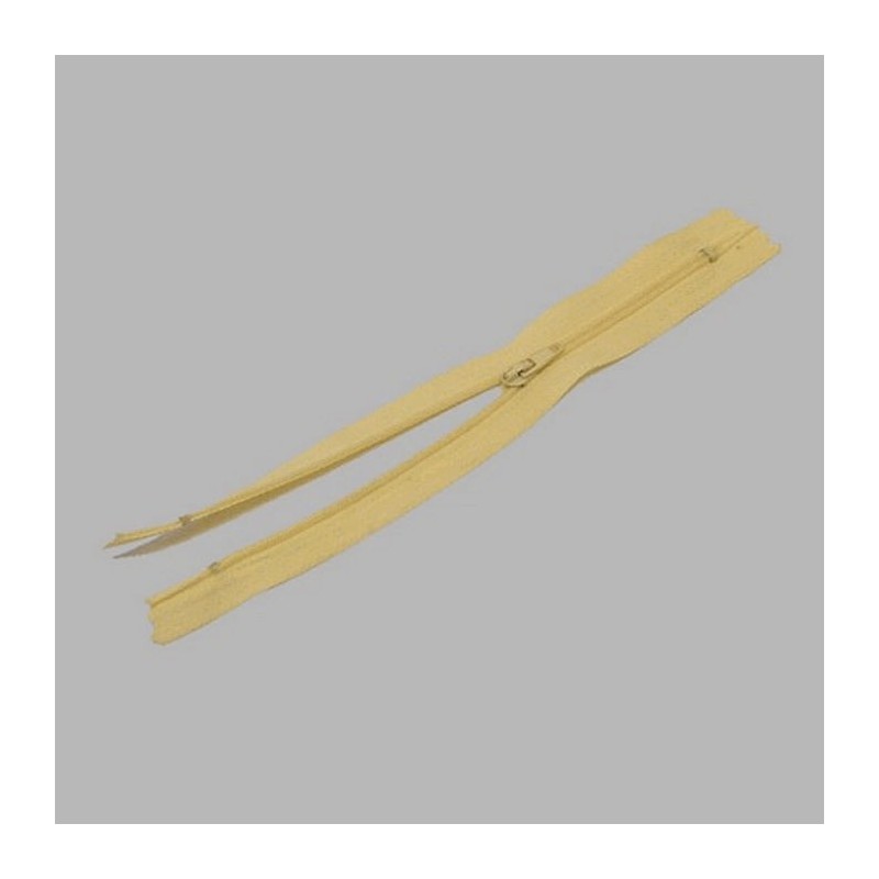 fermeture à glissière jaune clair longueur 20 cm en nylon