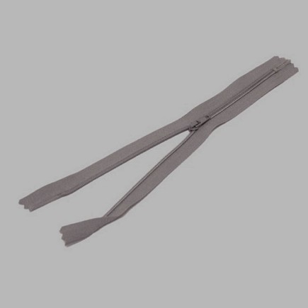 zipper dark grey color length 20 cm nylon
