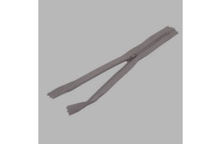 zipper dark grey color length 20 cm nylon