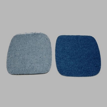 réparation de tissu jeans  2 pcs couleur bleu 10.5 x 10 cm