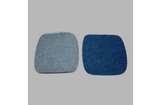 réparation de tissu jeans  2 pcs couleur bleu 10.5 x 10 cm