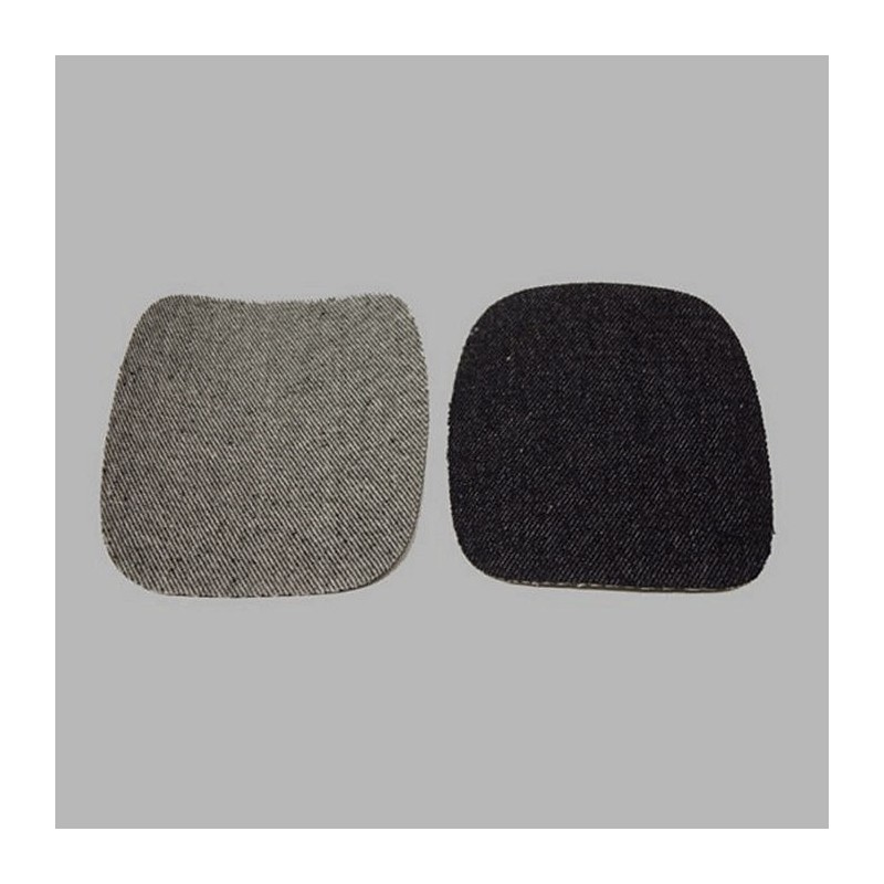 réparation tissu jeans  2 pcs couleur noir 10 5 x 10 cm