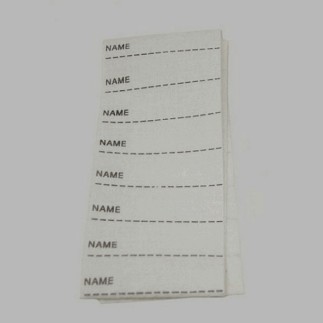 name labels for ironing color white