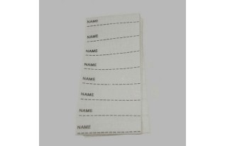 name labels for ironing color white