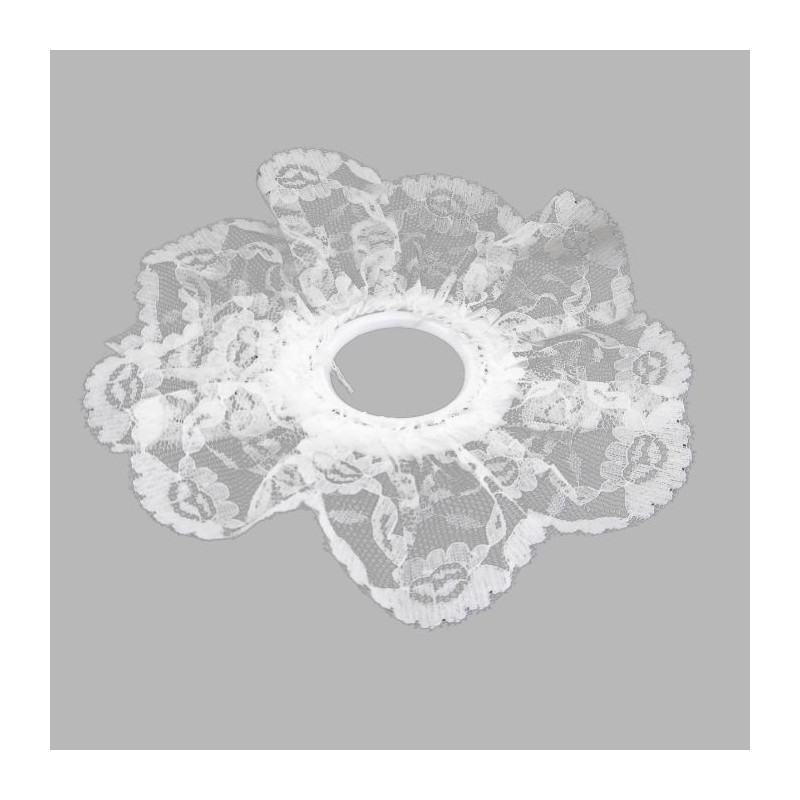 Porte-bouquet en dentelle blanc 20 cm Porte-bouquet en dentelle blanc 20 cm