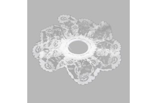 Porte-bouquet en dentelle blanc 20 cm