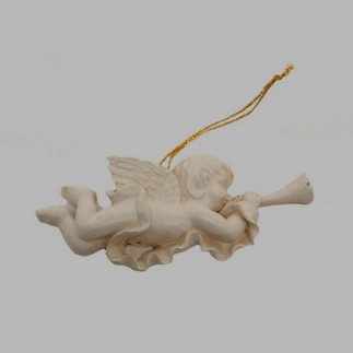 Engelen van porselein kleur wit 10 x 3 cm 4 stuks