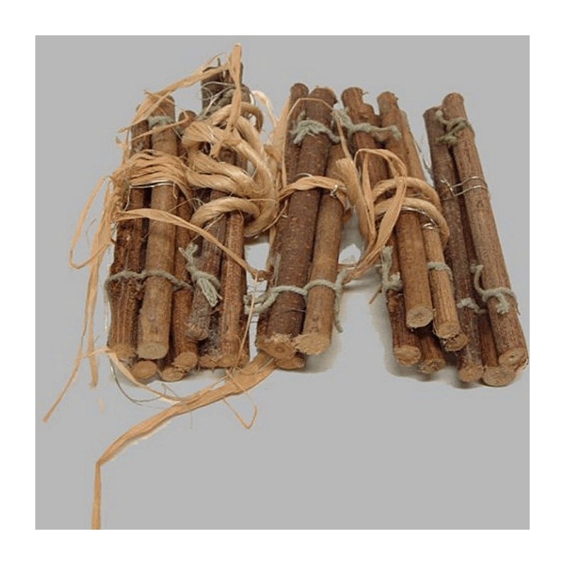 Stokjes van hout voor decoratie gebundeld per 5 stuks L 12 cm