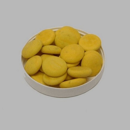 Pebbles for decoration color yellow 200 gr