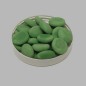 Pebbles for decoration color green 200 gr