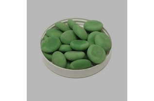 Pebbles for decoration color green 200 gr