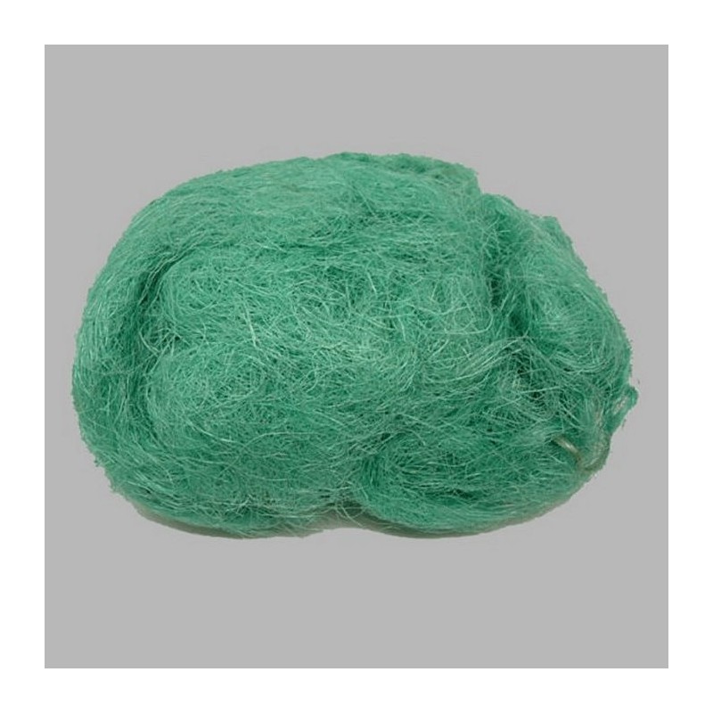 Sisal fiber for decoration color green