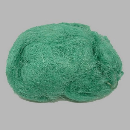 Sisal fiber for decoration color green