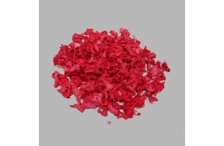 Wood shavings for decoration color red 150 gr