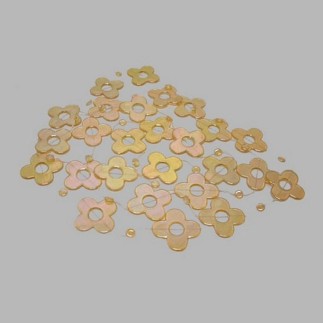 floral necklace for decoration color mother of Pearl yellow