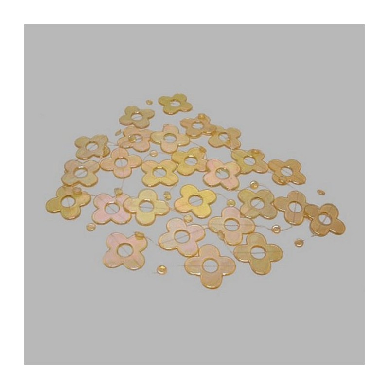 bloemen ketting voor decoratie kleur parelmoer geel