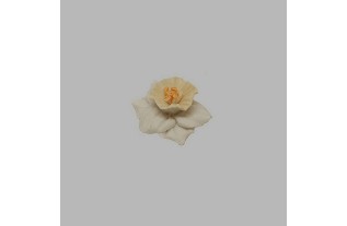 narcis of porcelain color white and yellow 30 mm height 15 mm