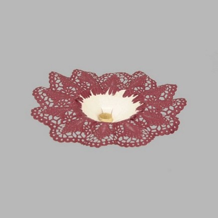 porte-bouquet de papier couleur bordeau Dm 19 cm