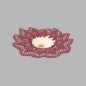 porte-bouquet de papier couleur bordeau Dm 19 cm