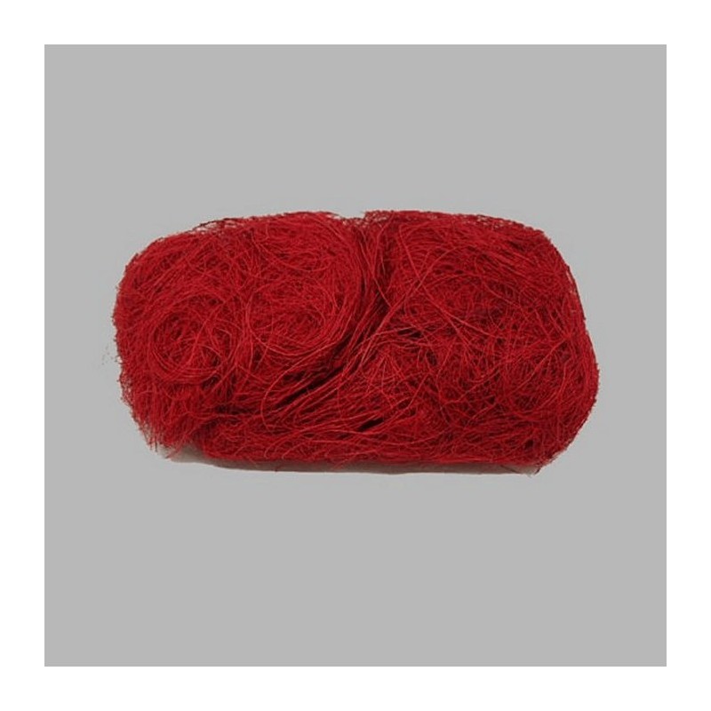 fibre de sisal pour la décoration couleur rouge