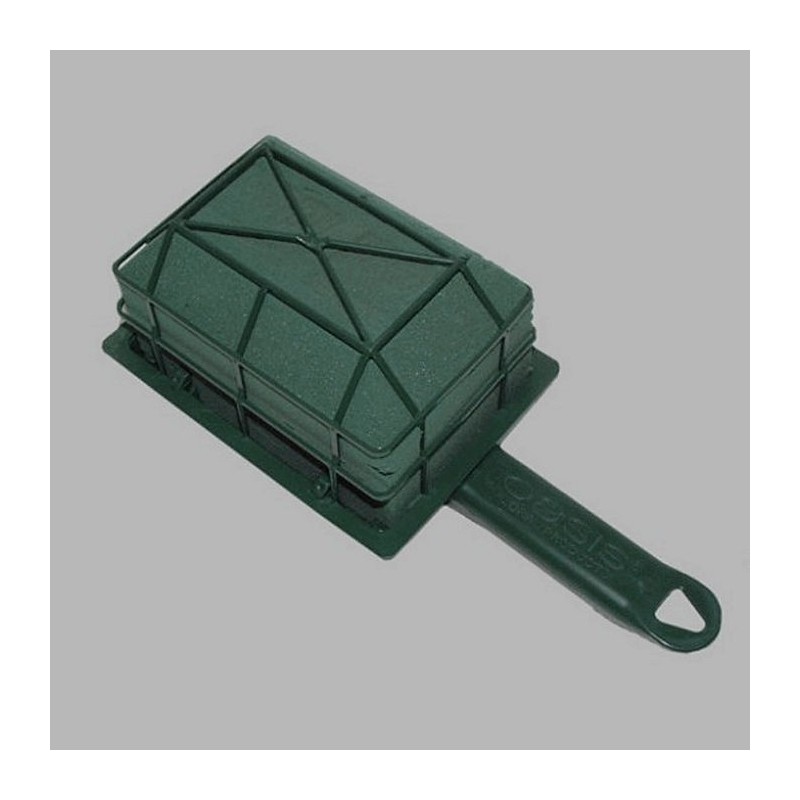 floral foam with holder Oasis green 12 x 8 x 9 cm