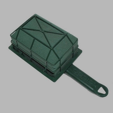 mousse florale avec support OASIS vert 12 x 8 x 9 cm