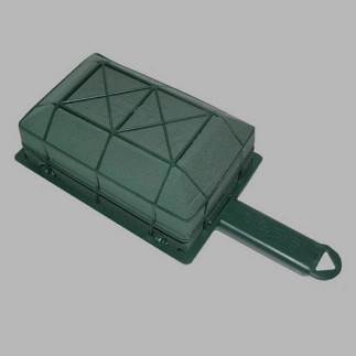 mousse florale avec support Oasis vert 18 x 11 x 9 cm