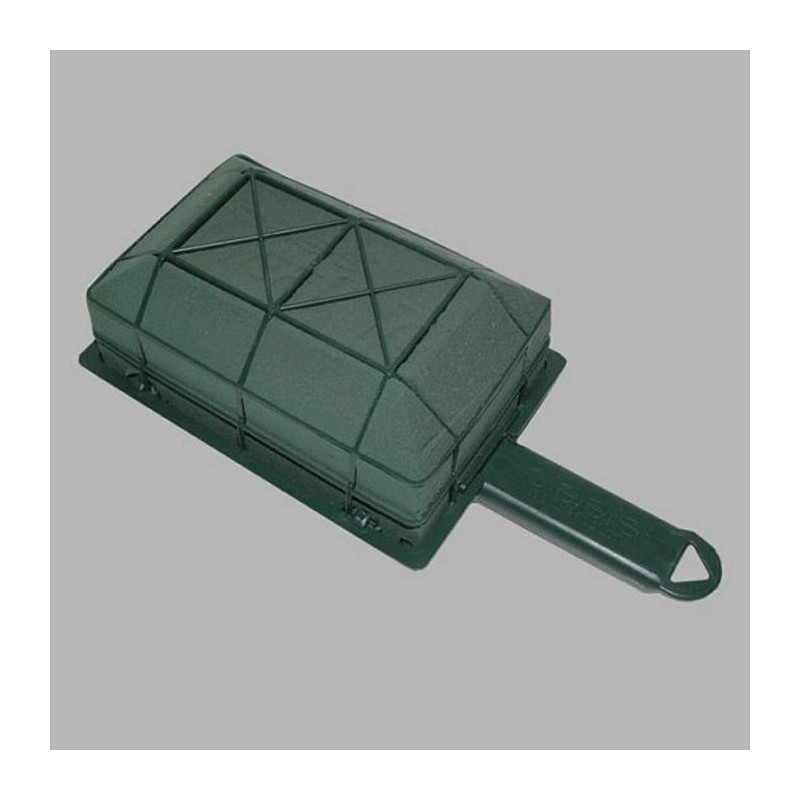 mousse florale avec support Oasis vert 18 x 11 x 9 cm