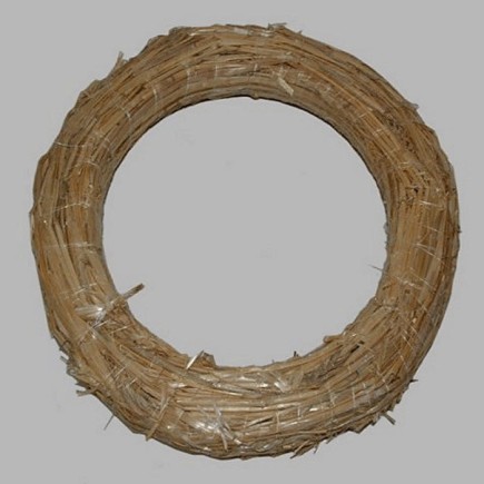 Couronne de paille couleur naturel 25 cm