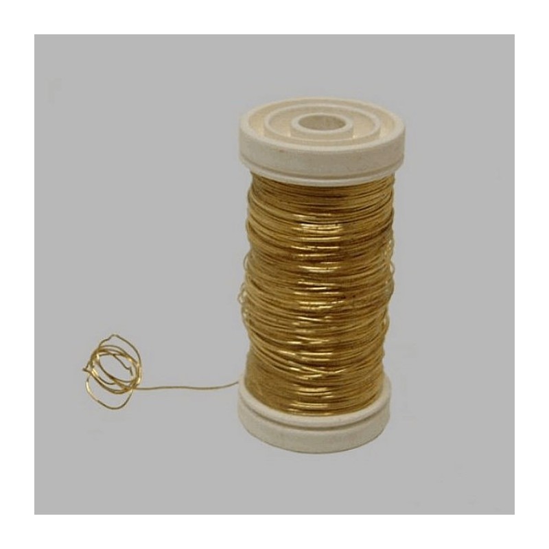 brass colored binding wire 0,4 mm per spool