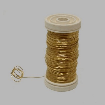 messing kleurige binddraad 0,4 mm per klos