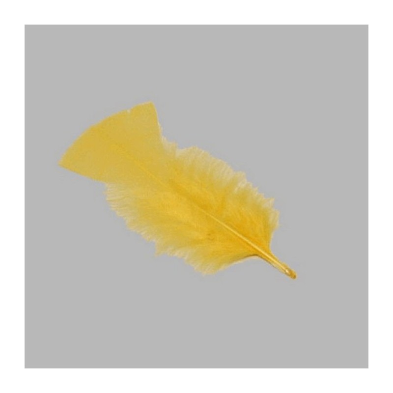 plumes pour la décoration couleur printemps jaune 15 g