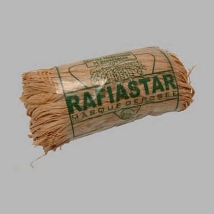 raphia pour la décoration couleur naturelle 50 grammes